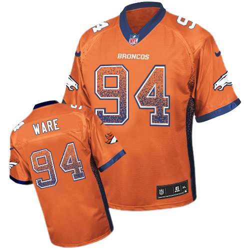 Men's Limited DeMarcus Ware Nike Jersey Orange - #94 Drift Fashion NFL Denver Broncos